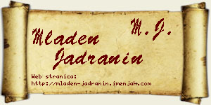 Mladen Jadranin vizit kartica